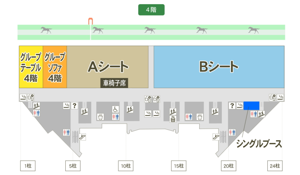 4階指定席エリアマップ